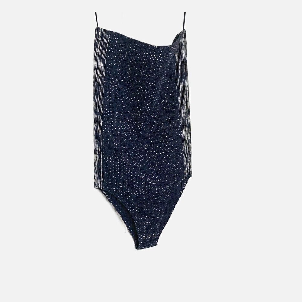 RAG & BONE New York Aster Strapless Smocked Printed Bodysuit Top Women’s Size 8 - Picture 4 of 12